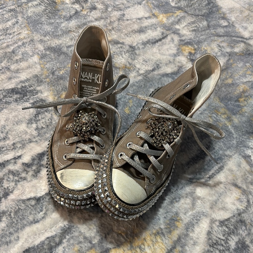 Free people - Nan-Ku Women's High-Top Sneakers with Studded Details